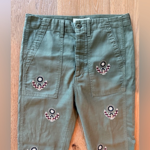 The Great Embroidered The Slouch Army Pant Size 26 - Picture 4 of 8